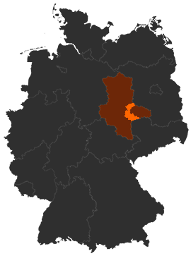 Landkreis Anhalt-Bitterfeld auf der Deutschlandkarte