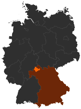 Landkreis Bad Kissingen auf der Deutschlandkarte