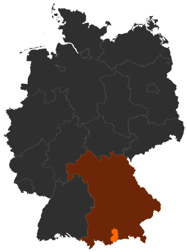 Landkreis Bad Tölz-Wolfratshausen auf der Deutschlandkarte