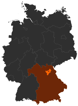 Landkreis Bayreuth auf der Deutschlandkarte