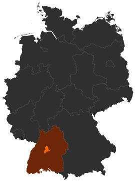 Landkreis Böblingen auf der Deutschlandkarte