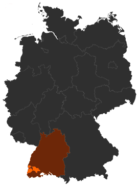 Landkreis Breisgau-Hochschwarzwald auf der Deutschlandkarte
