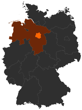 Landkreis Celle auf der Deutschlandkarte