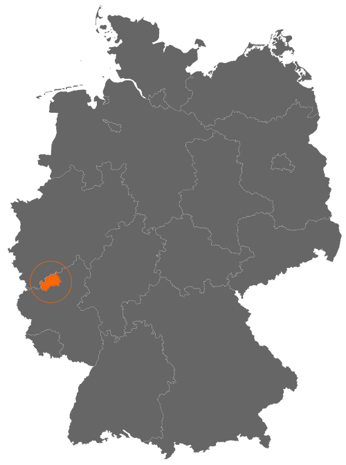 Landkreis Ahrweiler auf der Deutschlandkarte