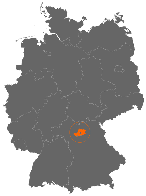 Landkreis Bamberg auf der Deutschlandkarte