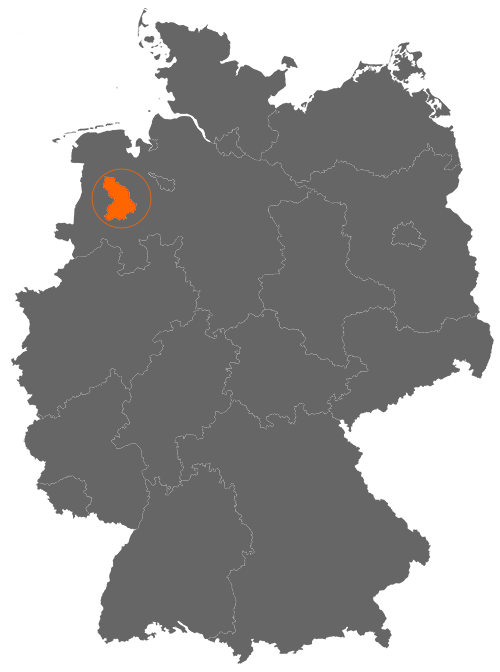 Landkreis Cloppenburg auf der Deutschlandkarte