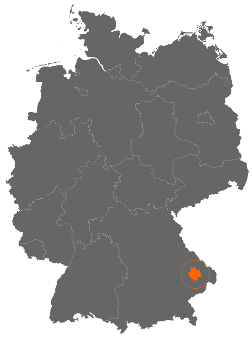 Landkreis Deggendorf auf der Deutschlandkarte