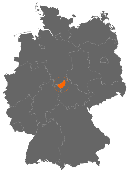 Landkreis Eichsfeld auf der Deutschlandkarte