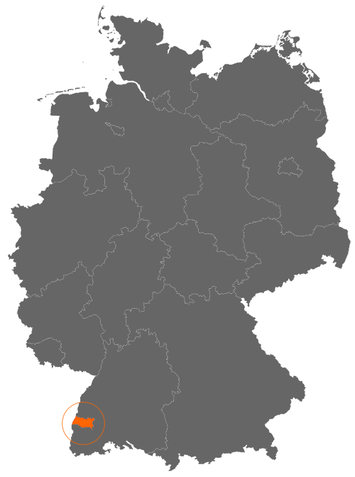 Landkreis Emmendingen auf der Deutschlandkarte