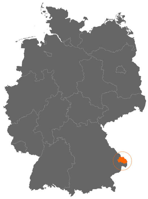 Landkreis Freyung-Grafenau auf der Deutschlandkarte