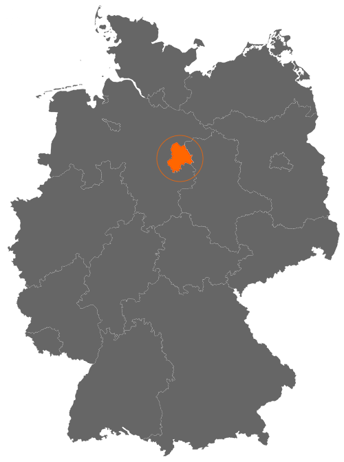 Landkreis Gifhorn auf der Deutschlandkarte