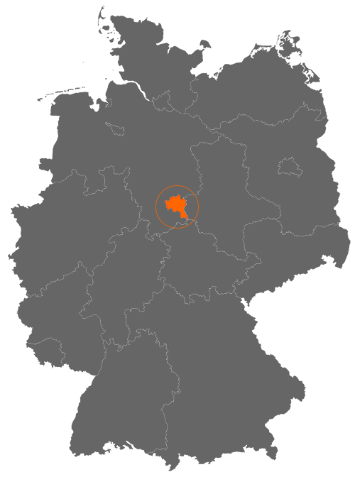 Landkreis Goslar auf der Deutschlandkarte