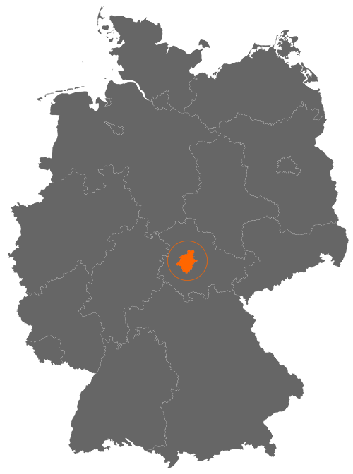 Landkreis Gotha auf der Deutschlandkarte