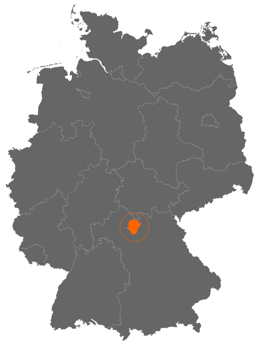 Landkreis Haßberge auf der Deutschlandkarte