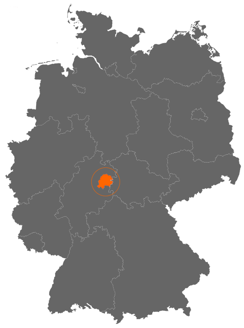 Landkreis Hersfeld-Rotenburg auf der Deutschlandkarte