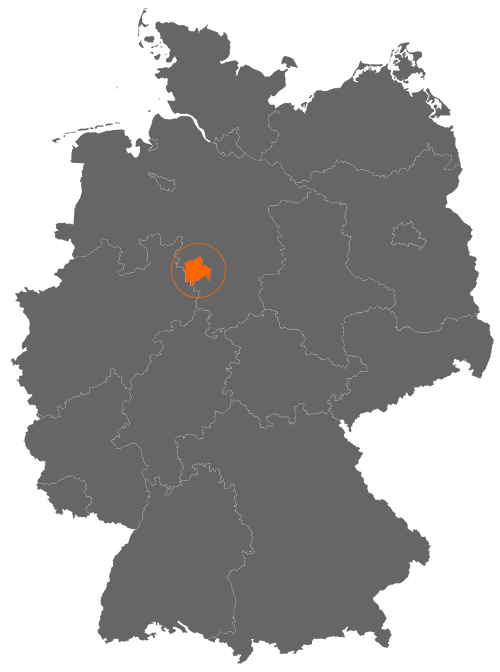 Landkreis Hameln-Pyrmont auf der Deutschlandkarte