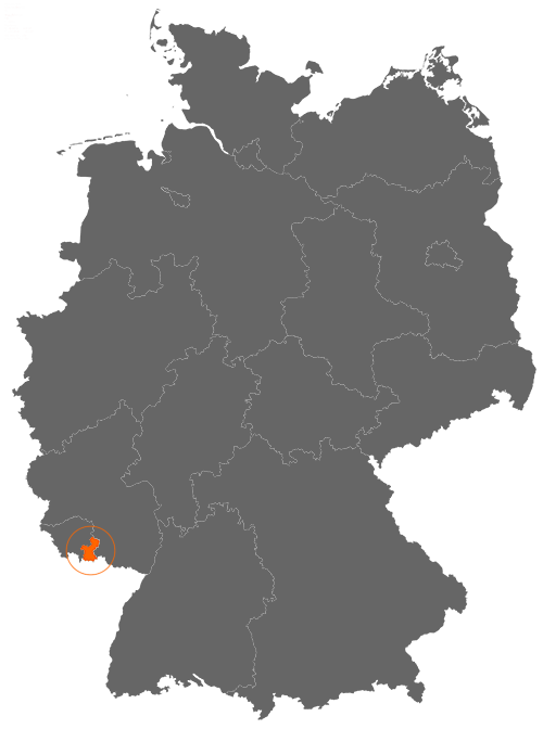 Saarpfalz-Kreis auf der Deutschlandkarte