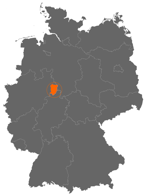 Kreis Höxter auf der Deutschlandkarte