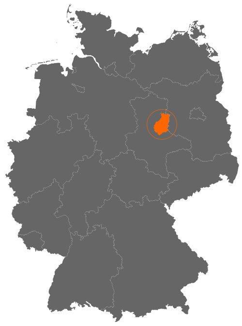 Landkreis Jerichower Land auf der Deutschlandkarte