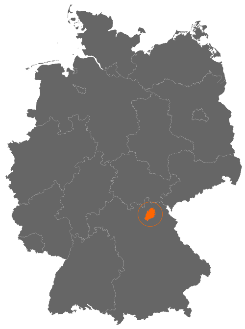 Landkreis Kulmbach auf der Deutschlandkarte