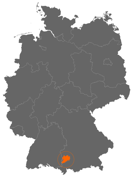 Landkreis Unterallgäu auf der Deutschlandkarte