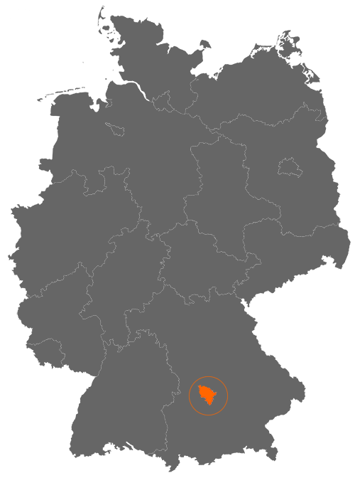 Landkreis Neuburg-Schrobenhausen auf der Deutschlandkarte
