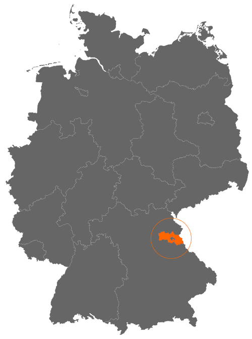 Landkreis Neustadt an der Waldnaab auf der Deutschlandkarte