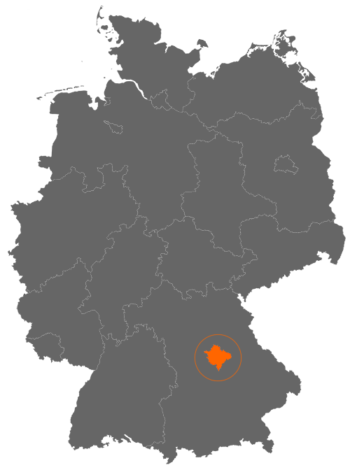 Landkreis Neumarkt in der Oberpfalz auf der Deutschlandkarte