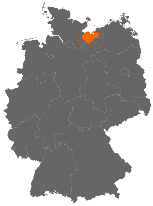 Landkreis Nordwestmecklenburg auf der Deutschlandkarte