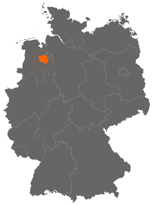 Landkreis Oldenburg auf der Deutschlandkarte