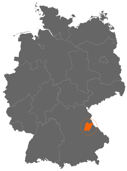 Landkreis Schwandorf auf der Deutschlandkarte