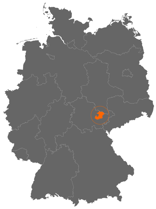 Saale-Holzland-Kreis auf der Deutschlandkarte