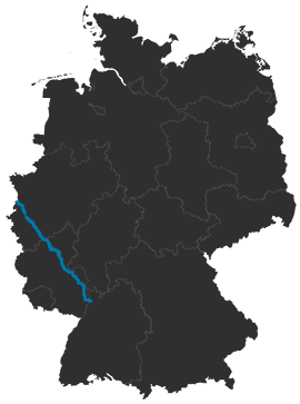 A61 auf der Deutschlandkarte