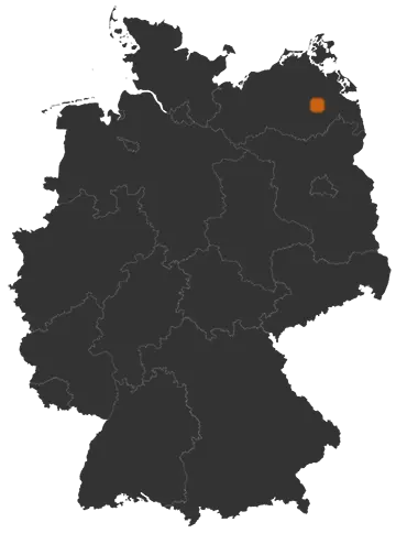 Altentreptow auf der Kreiskarte