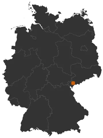 Auerbach/Vogtland auf der Kreiskarte