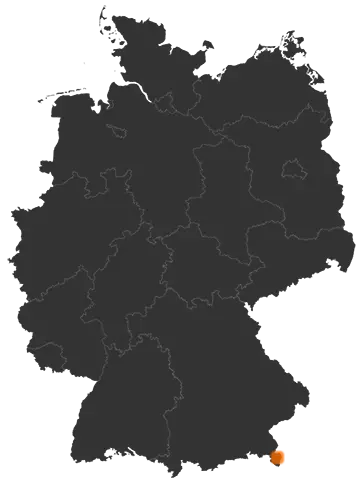 Deutschlandkarte: Wo ist Bischofswiesen
