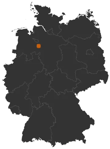 Bruchhausen-Vilsen auf der Kreiskarte