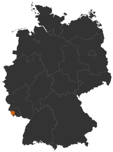 Dillingen auf der Kreiskarte