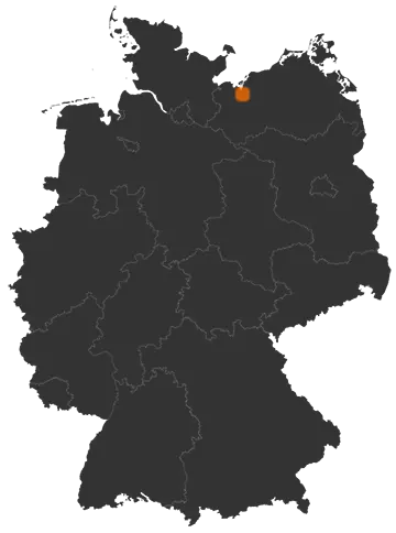 Dorf Mecklenburg auf der Kreiskarte
