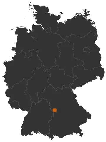 Ehingen auf der Kreiskarte