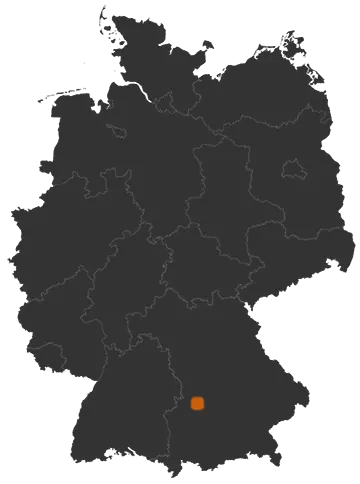 Deutschlandkarte: Wo ist Ellgau