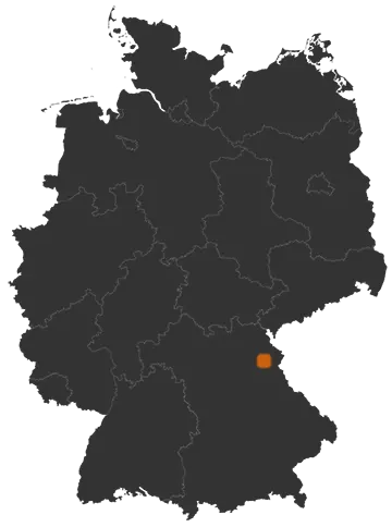 Erbendorf auf der Kreiskarte