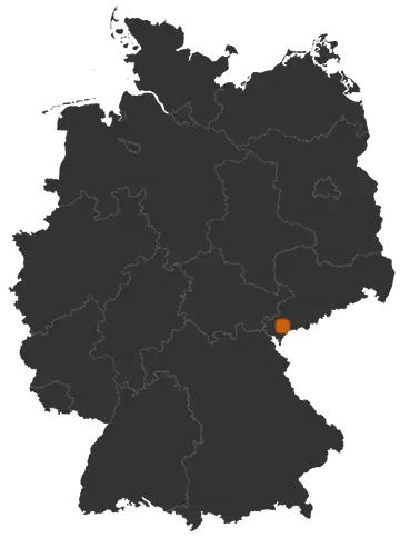 Falkenstein/Vogtland auf der Kreiskarte