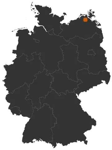 Franzburg auf der Kreiskarte