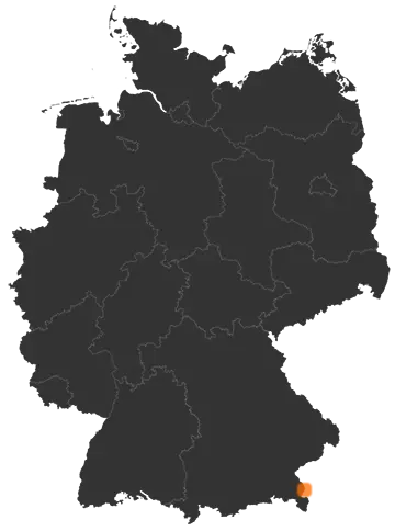 Deutschlandkarte: Wo ist Freilassing