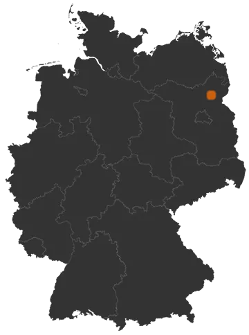 Friedrichswalde auf der Kreiskarte