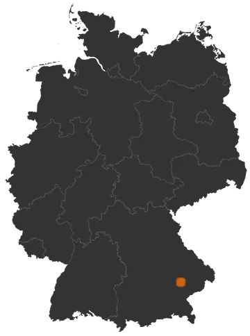 Frontenhausen auf der Kreiskarte