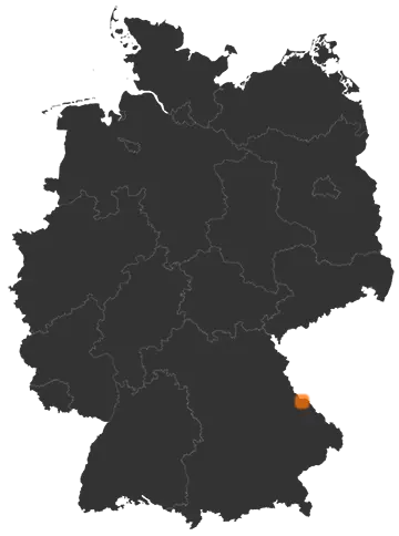 Furth im Wald auf der Kreiskarte