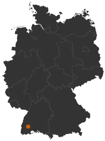 Furtwangen im Schwarzwald auf der Kreiskarte