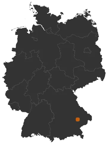 Gottfrieding auf der Kreiskarte